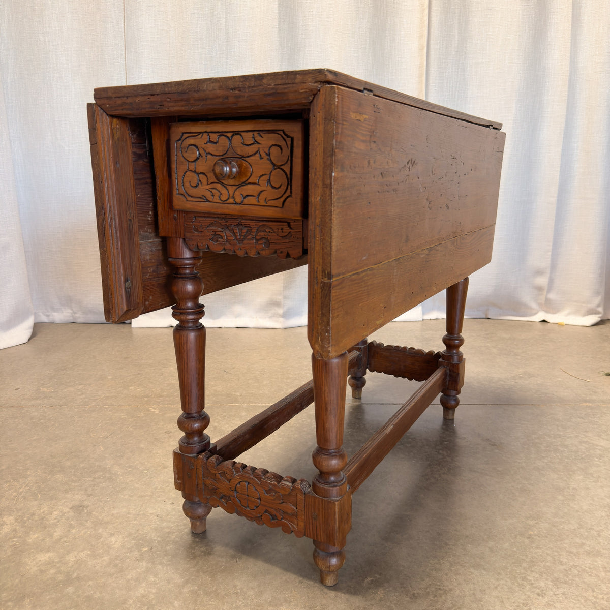Circa 1850 Antique French Folding Farmhouse Table