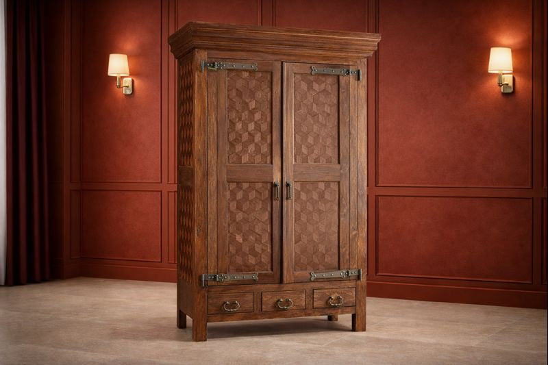 A Jason Scott furniture armoire cabinet at Fiesta Furnishings. 